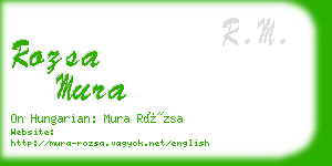 rozsa mura business card